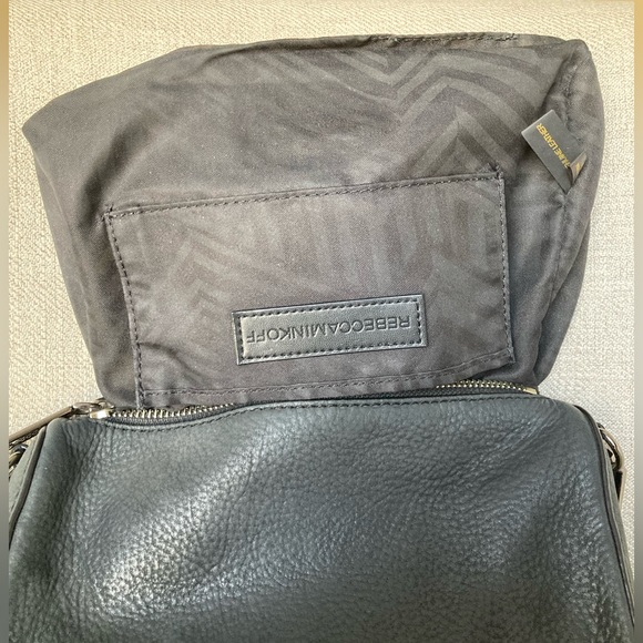 Rebecca Minkoff Black Leather Chain-Link Crossbody Bag - Picture 9 of 12